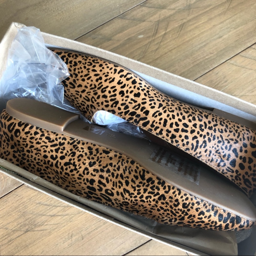 Madewell Leopard Calf hair flats